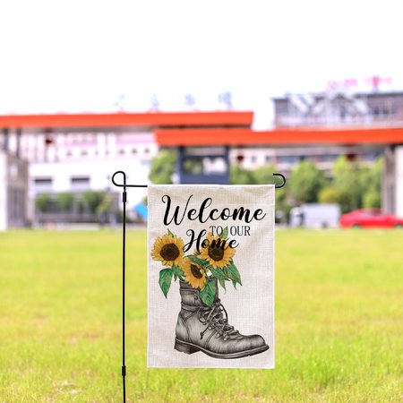 

12 x 18 Double Sided Printed Burlap Hello Spring Welcome Garden Flag Yard Flag Holiday Outdoor Decor Flag, Color6, Home&Garden