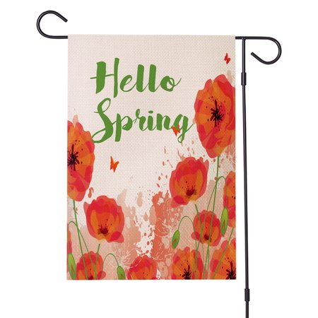 

12 x 18 Double Sided Printed Burlap Hello Spring Welcome Garden Flag Yard Flag Holiday Outdoor Decor Flag, Color6, Garden Flags