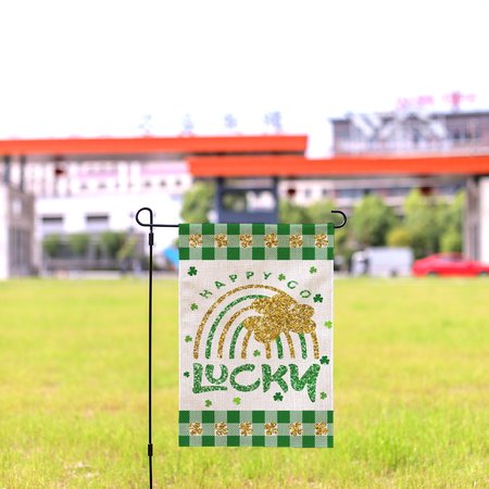 

12 x 18 Double Sided Printed Burlap Happy St Patrick's Day Garden Flag Yard Flag Shamrocks Holiday Outdoor Decor Flag, Color6, Garden Flags