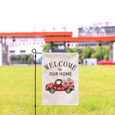 

12 x 18 Double Sided Printed Burlap Hello Spring Welcome Garden Flag Yard Flag Holiday Outdoor Decor Flag, Color6, Home&Garden