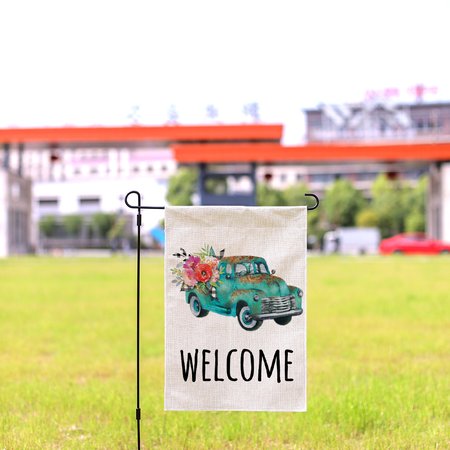 

12 x 18 Double Sided Printed Burlap Hello Spring Welcome Garden Flag Yard Flag Holiday Outdoor Decor Flag, Color2, Garden Flags