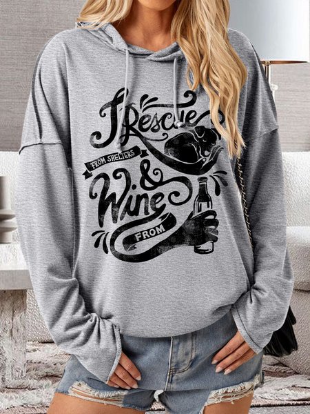 

Lilicloth X Cadzart I Rescue Dog From Shelters Wine From Womens Hoodie, Gray, Hoodies&Sweatshirts