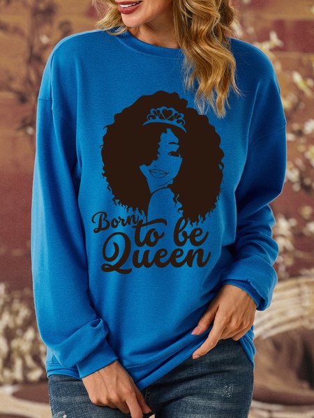 

Lilicloth X Manikvskhan Born To Be Queen Womens Sweatshirt, Blue, Hoodies&Sweatshirts