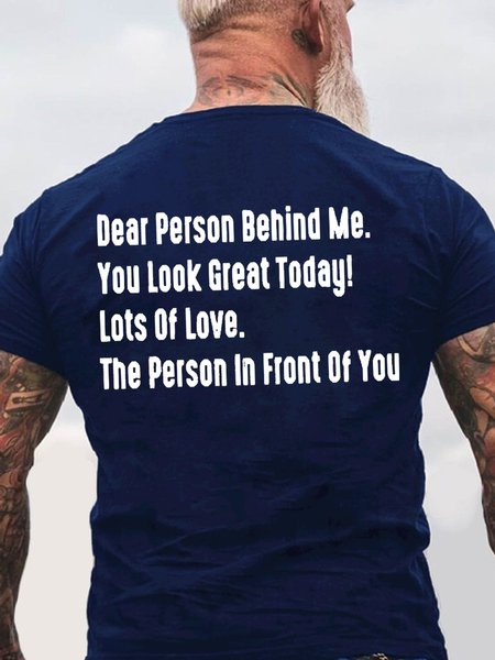 

Dear Person Behind Me Mens T-Shirt, Purplish blue, T-shirts