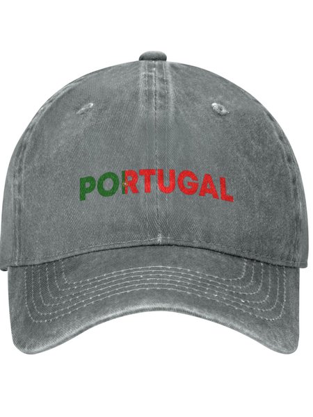 

Lilicloth X Jessanjony Portugal Country Patriotic Text Letters Adjustable Hat, Gray, Hats