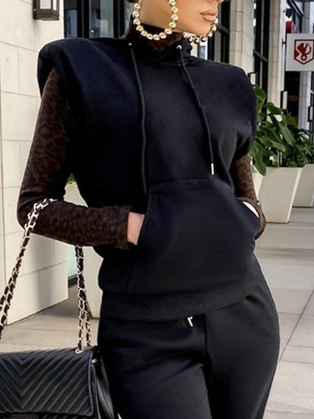 

Plain Urban Sleeveless Sweatshirt, Black, Hoodies and Sweatshirts