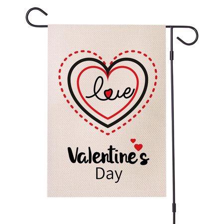 

12×18 Double Sided Happy Valentine's Day Garden Flag For Outside, Color6, Garden Flags