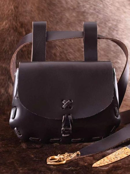 

Vintage Western Mid-Century Leather Belt Bag, Coffee, Women's Bags
