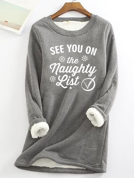 

Lilicloth X Hynek Rajtr See You On The Naughty List Womens Warmth Fleece Sweatshirt, Gray, Hoodies&Sweatshirts