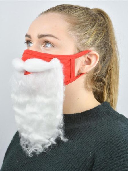 

Santa Claus Beard Halloween Christmas Party Funny Dress Up Face Mask, Red, Home & Garden & Decorations