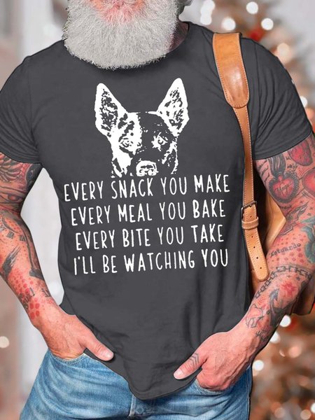 

Men’s Every Snack You Make Every Meal You Bake Every Bite You Take Fit Cotton Casual T-Shirt, Deep gray, T-shirts
