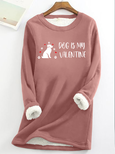 

Lilicloth X Manikvskhan Dog Is My Valentine Womens Warmth Fleece Sweatshirt, Pink, Hoodies&Sweatshirts
