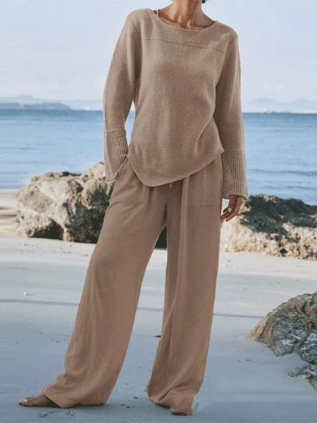 

Irregular Craftsmanship Two-Piece Set, Deep khaki, Clothing