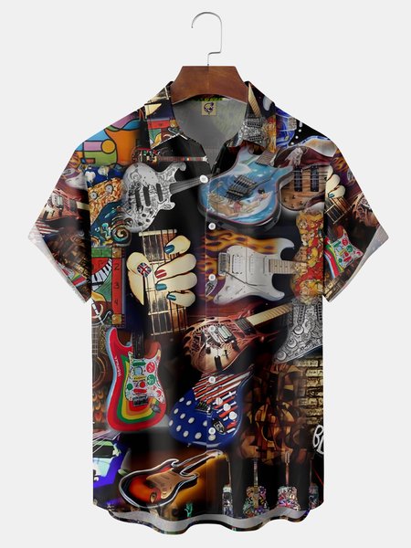 

Bass Chest Pocket Short Sleeve Shirt, Black, Men Shirts