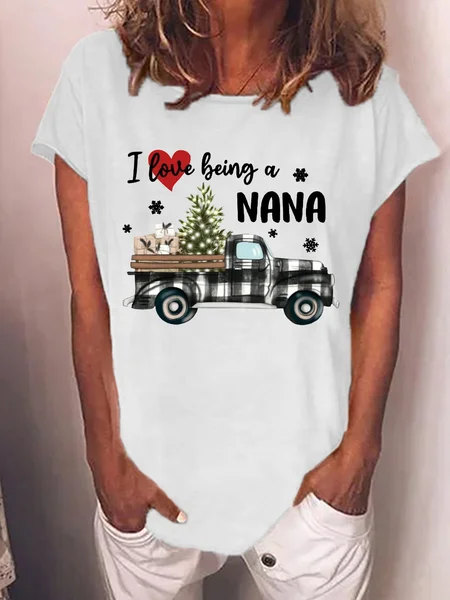 

Nana Gift I Love Being A Nana Womens T-Shirt, White, T-shirts