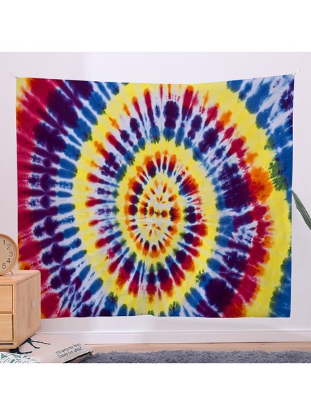 

51x60 Tie-Dye Art Tapestry Fireplace Art For Backdrop Blanket Home Festival Decor, Color9, Tapestry