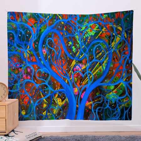 

51x60 Bedroom Wood Art Tapestry Fireplace Art For Backdrop Blanket Home Festival Decor, Color4, Home&Garden