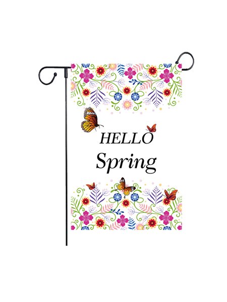 

12 x 18 Burlap Garden Flag Hello Spring Welcome Yard Flag Double Sided Printed Holiday Outdoor Decor Flag, Color5, Garden Flags