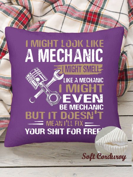 

18*18 Throw Pillow Covers, Soft Corduroy Cushion Pillowcase Case for Living Room, Purple, Pillow Covers