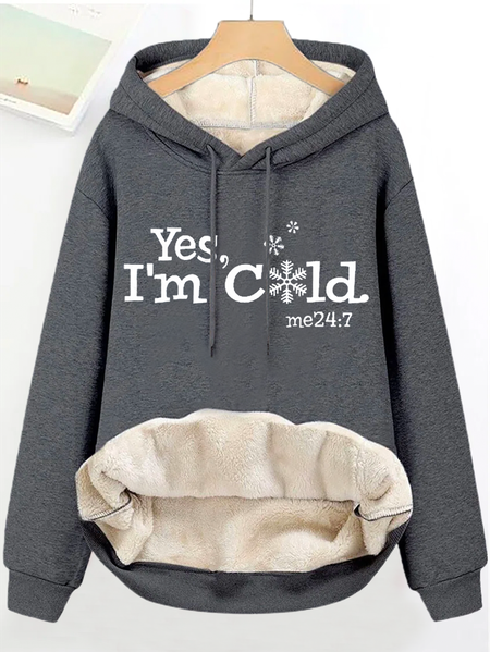

I'm Cold Funny Fleece Hoodie Sweatshirt, Gray, Hoodies & Sweatshirts