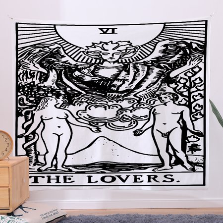

51x60 Bedroom Tarot Tapestry Fireplace Art For Backdrop Blanket Home Festival Decor, Color4, Tapestry