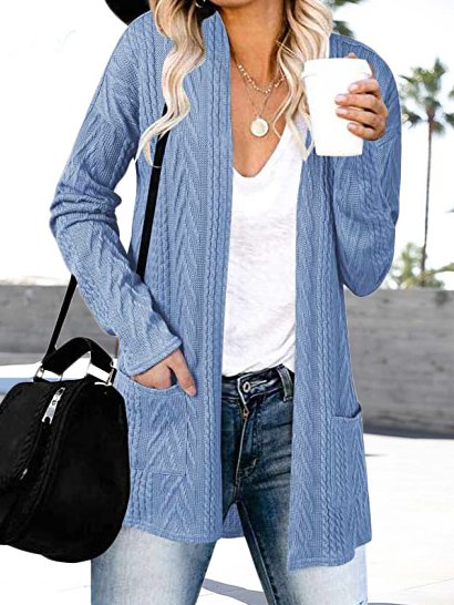 

Plain Regular Fit Casual Others Other Coat, Blue, Clothing