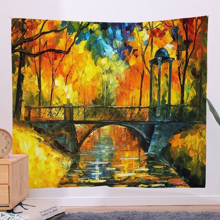 

51x60 Bedroom Wood Art Tapestry Fireplace Art For Backdrop Blanket Home Festival Decor, Color4, Tapestry
