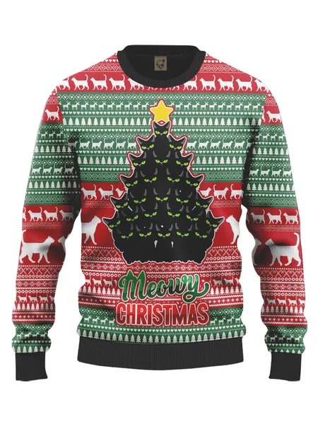 

Ugly Christmas Cats Crew Neck Sweatshirt, Red, Hoodies&Sweatshirts