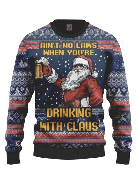 

Ugly Christmas Crew Neck Sweatshirt, Blue, Hoodies&Sweatshirts