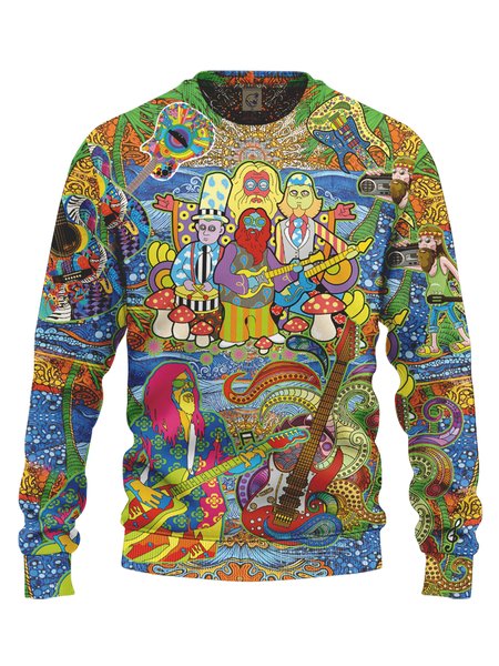 

Ugly Hippie Music Crew Neck Sweatshirt, Blue, Hoodies&Sweatshirts