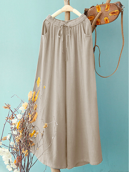 

Cotton And Linen Casual Casual Pants, Apricot, Pants