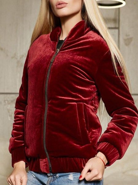 

Valentine's Day Loose Cross Neck Casual Christmas Jacket, Red, Jackets