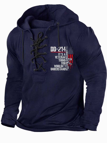 

Men’s It’s A Thing You Wouldn’t Understand Half Open Collar Casual Text Letters Sweatshirt, Deep blue, Hoodies&Sweatshirts