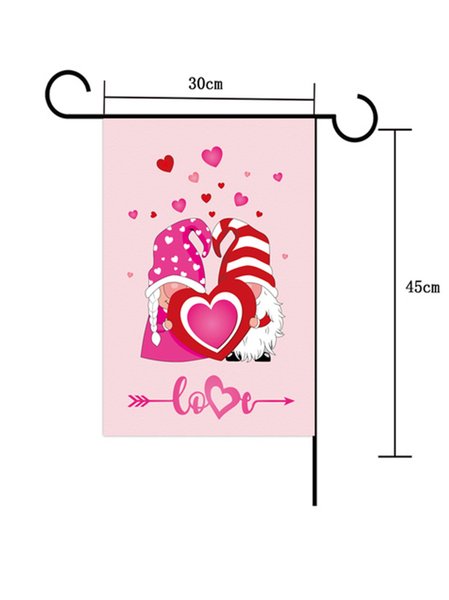 

12×18 Double Sided Happy Valentine's Day Garden Flag For Outside, Color4, Garden Flags