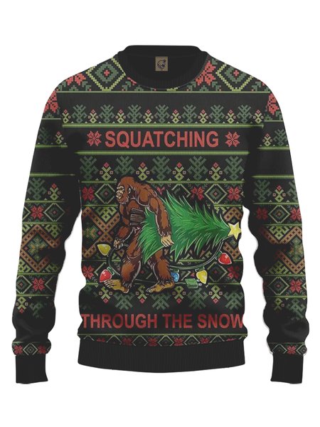 

Ugly Christmas Crew Neck Sweatshirt, Green, Hoodies&Sweatshirts