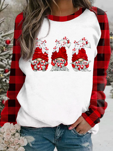 

Crew Neck Casual Christmas Sweatshirt, Red, Sweatshirts & Hoodies