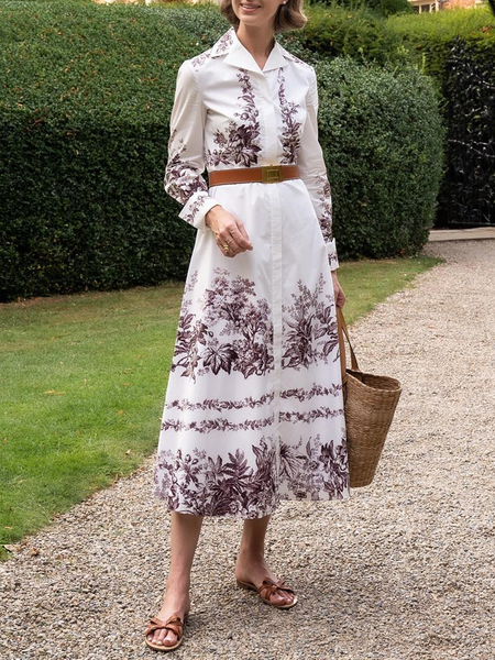 

Elegant Regular Fit Long sleeve Dress, White, Maxi Dresses