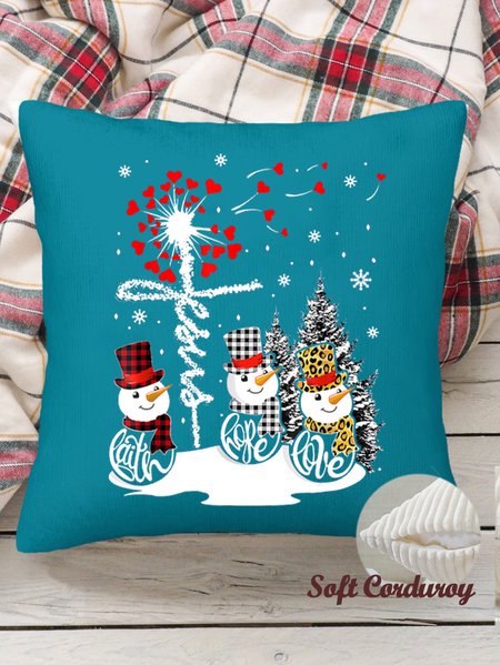 

Throw Pillow Covers 20*20", Santa Claus Soft Corduroy Cushion Pillowcase Case for Living Room Bed Sofa Car Home Decoration, Blue, Pillow Covers