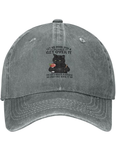 Get Over It Animal Graphic Adjustable Hat, Gray, Men's Accessories