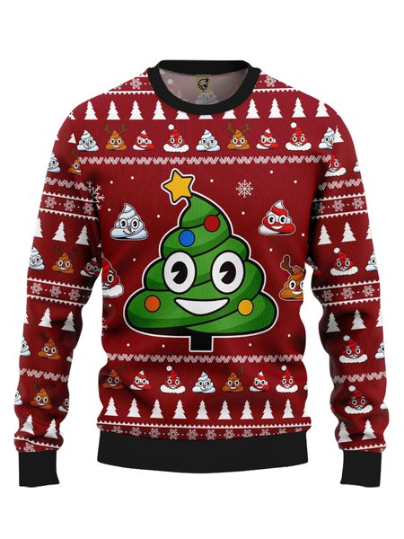

Ugly Christmas Tree Crew Neck Sweatshirt, Red, Hoodies&Sweatshirts