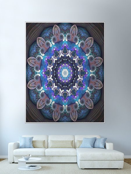 

51x60 Bohemian Mandala Tapestry Fireplace Art For Backdrop Blanket Home Festival Decor, Color4, Tapestry