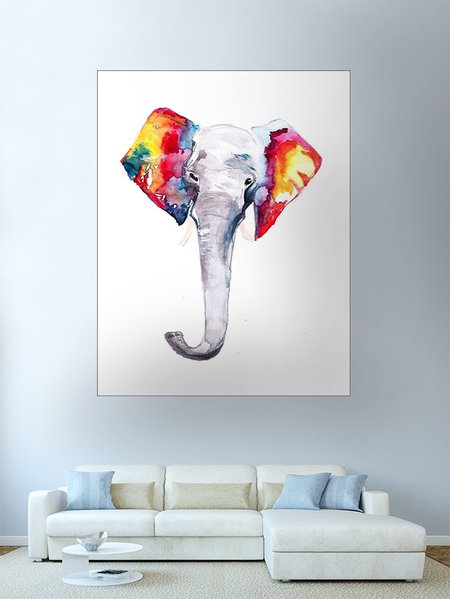 

51x60 Animal Elephant Tapestry Fireplace Art For Backdrop Blanket Home Festival Decor, Color5, Tapestry