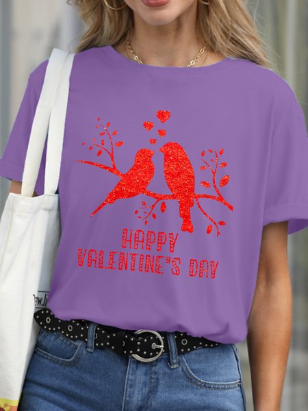 

Lilicloth X Abu Happy Valentine‘s Day Women's T-Shirt, Purple, T-shirts