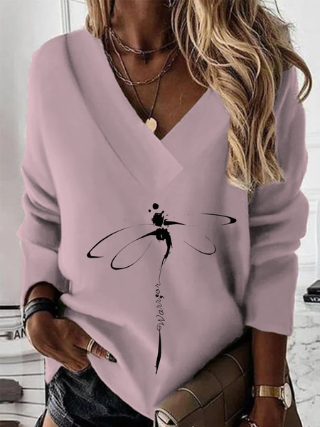 

Casual Long Sleeve Printed Top, Pink, Hoodies & Sweatshirts