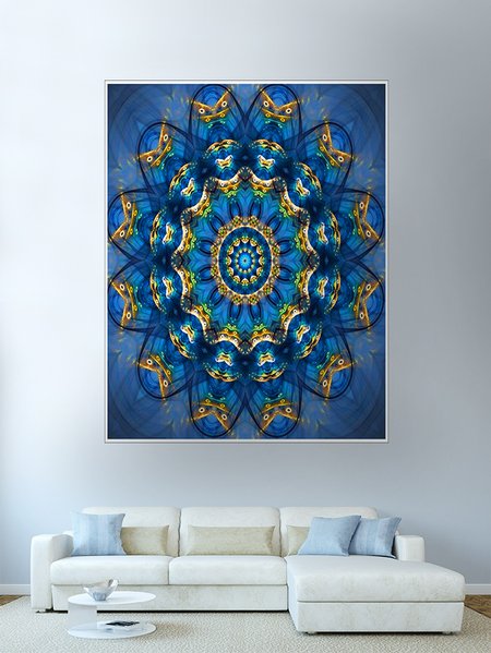 

51x60 Bohemian Mandala Tapestry Fireplace Art For Backdrop Blanket Home Festival Decor, Color4, Tapestry