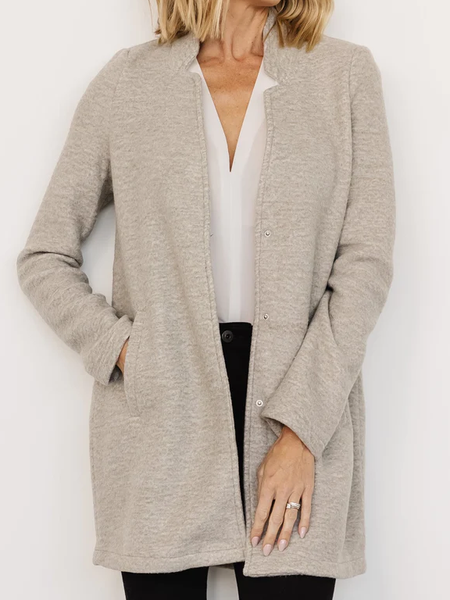

Loose Casual Other Coat, Gray, Cardigans