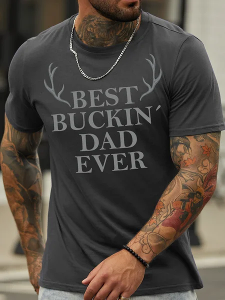 

Lilicloth X Hynek Rajtr Best Buckin' Dad Ever Mens T-Shirt, Deep gray, T-shirts