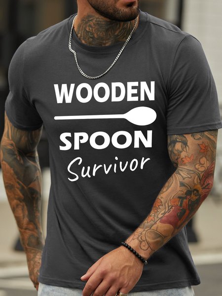 

Lilicloth X Hynek Rajtr Wooden Spoon Survivor Men's T-Shirt, Deep gray, T-shirts