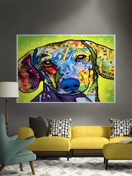 

51x60 Animal Dog Tapestry Fireplace Art For Backdrop Blanket Home Festival Decor, Color5, Tapestry