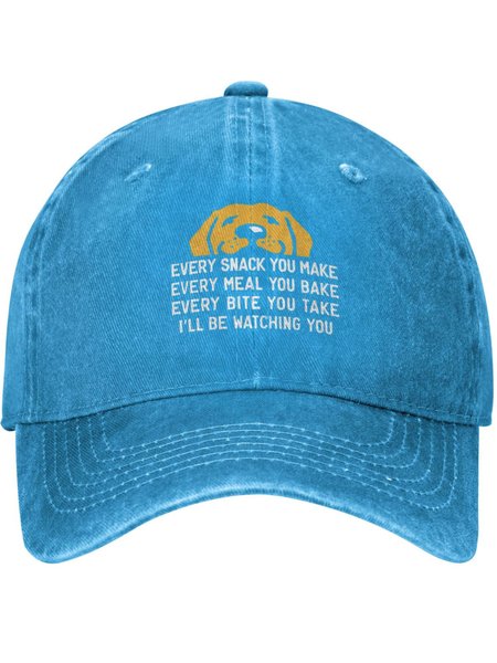

Every Snack You Make Animal Graphic Adjustable Hat, Blue, Men's Accessories